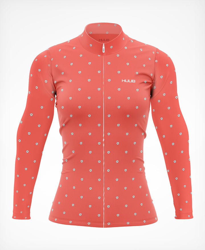 La Fleur Thermal Long Sleeve Jersey Coral Flowers - Women's