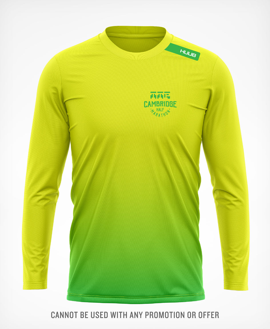 Cambridge Half Technical Long Sleeve Yellow/Green 2025 - Men's