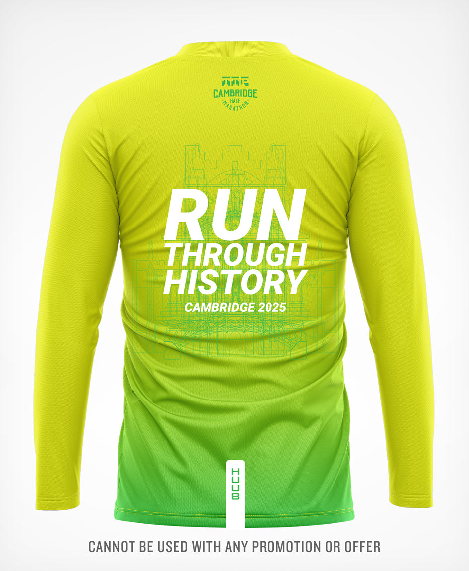 Cambridge Half Technical Long Sleeve Yellow/Green 2025 - Men's