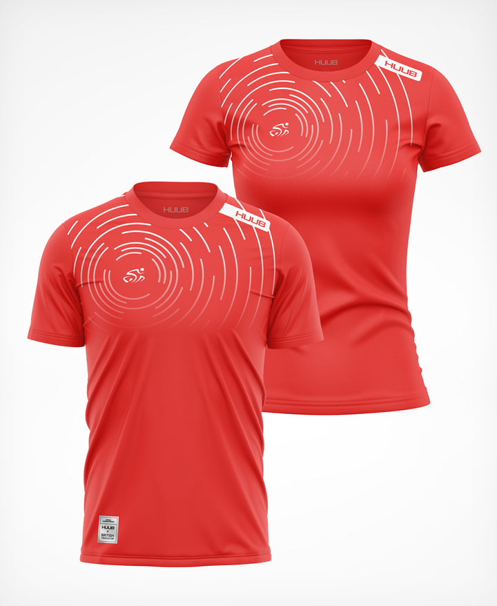 HUUB X British Triathlon Tech T-Shirt - Coral