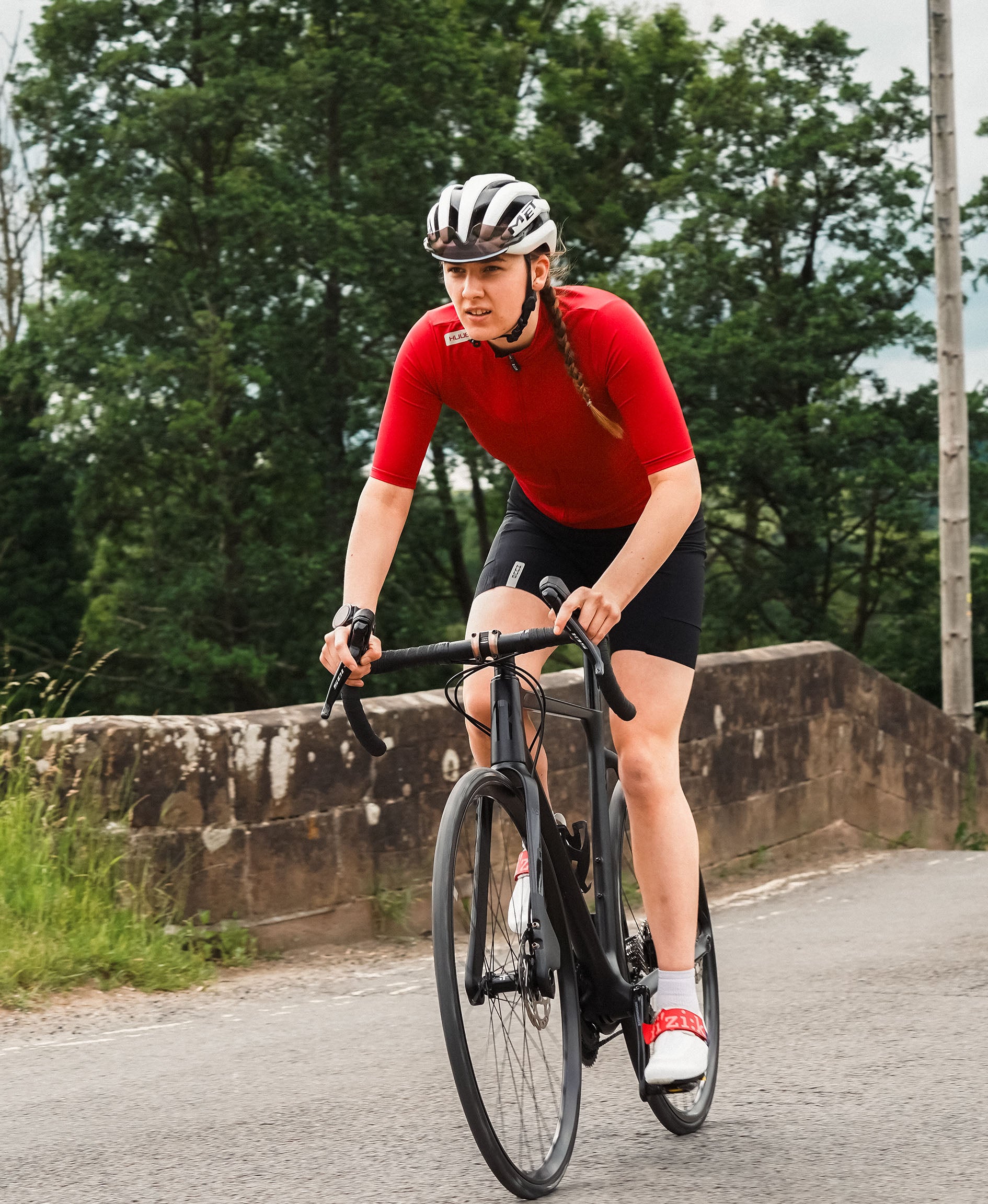 Huub - Attain - Damen Kurzärmeliges Radtrikot - Rot