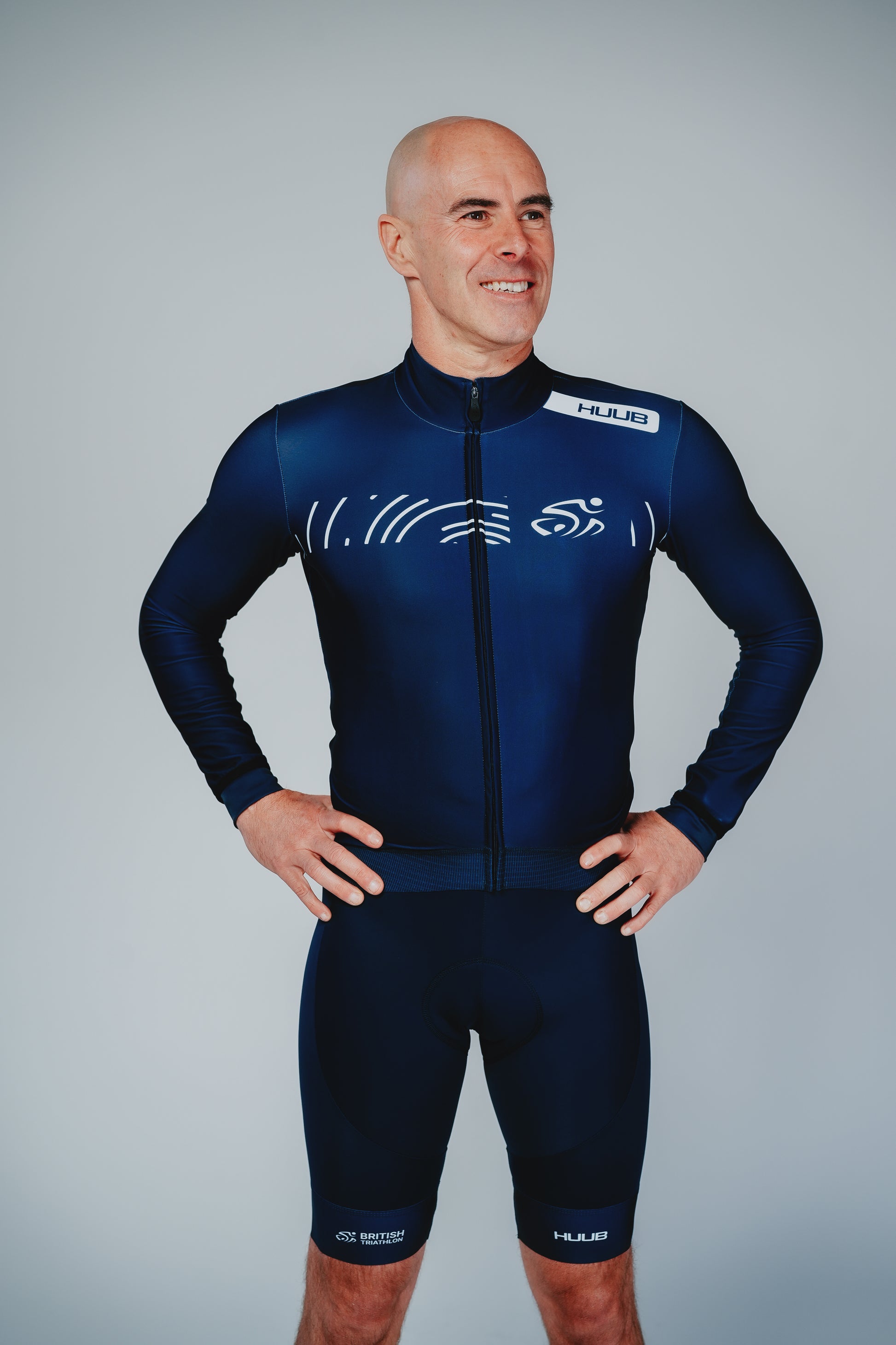 HUUB X British Triathlon Long Sleeve Jersey Navy - Men's