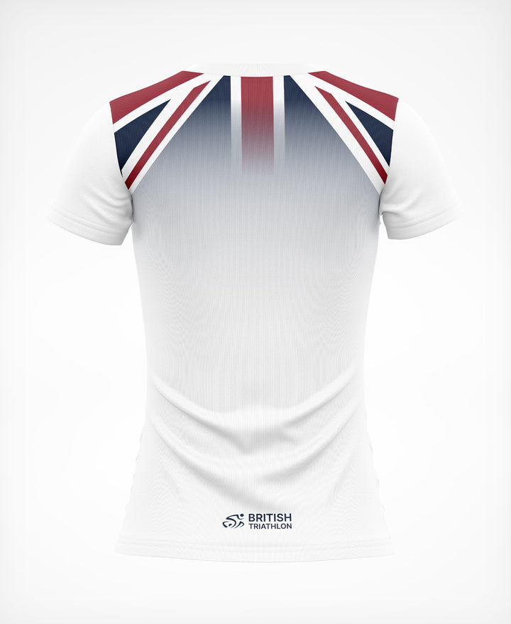 BTF Age-Group Tech T-Shirt Flag White - Women's