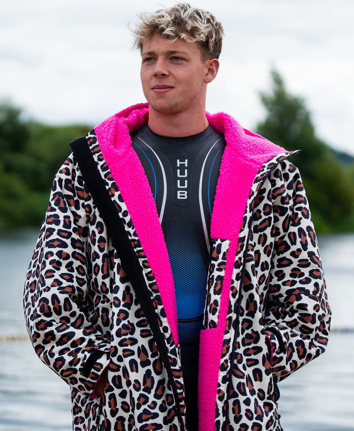 HUUB Changing Robe - Leopard Print / Pink