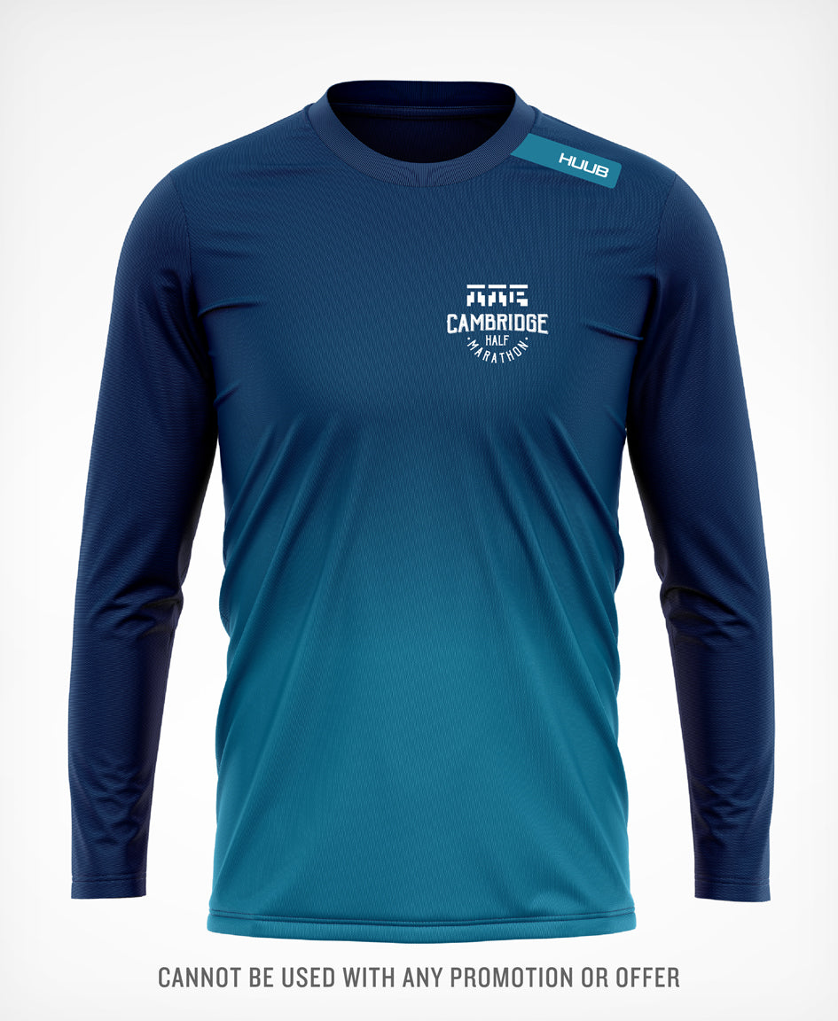 Cambridge Half Technical Long Sleeve Navy - Men's