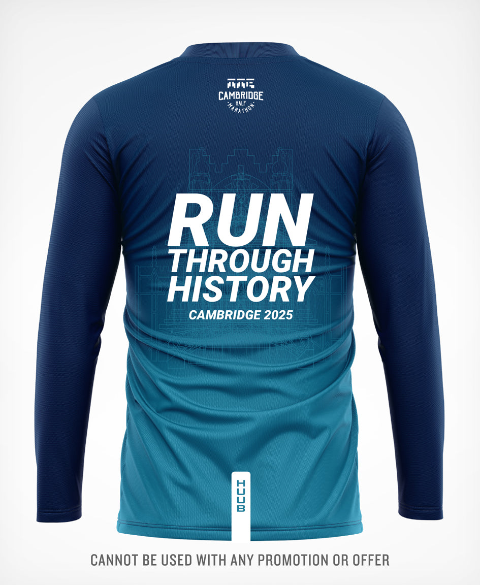 Cambridge Half Technical Long Sleeve Navy - Men's