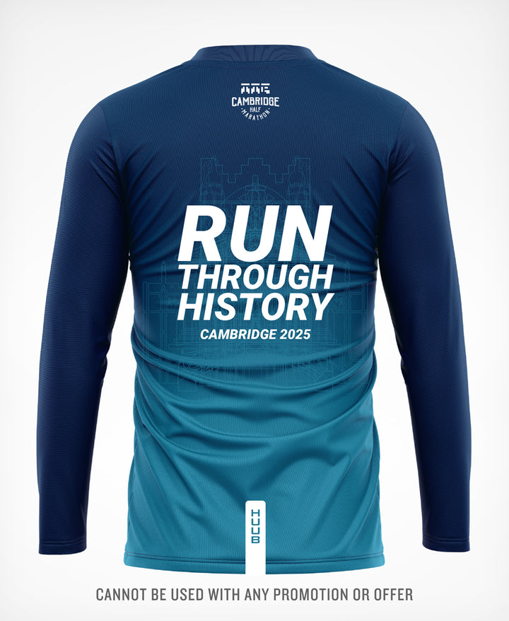 Cambridge Half Technical Long Sleeve Navy - Men's