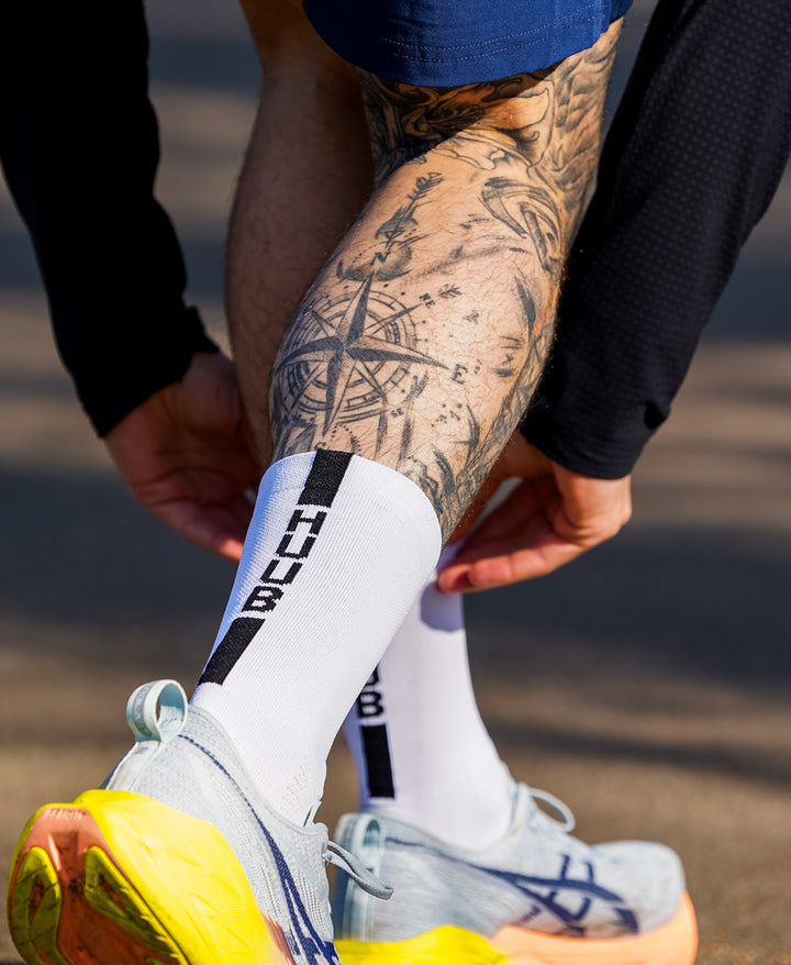 HUUB Cycling Socks - White