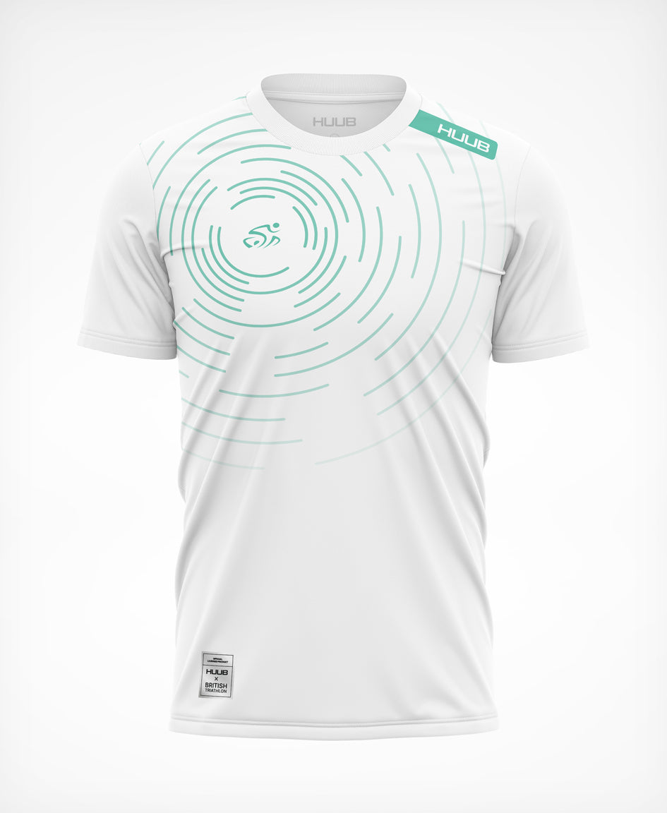 HUUB X British Triathlon Tech T-Shirt - White / Green