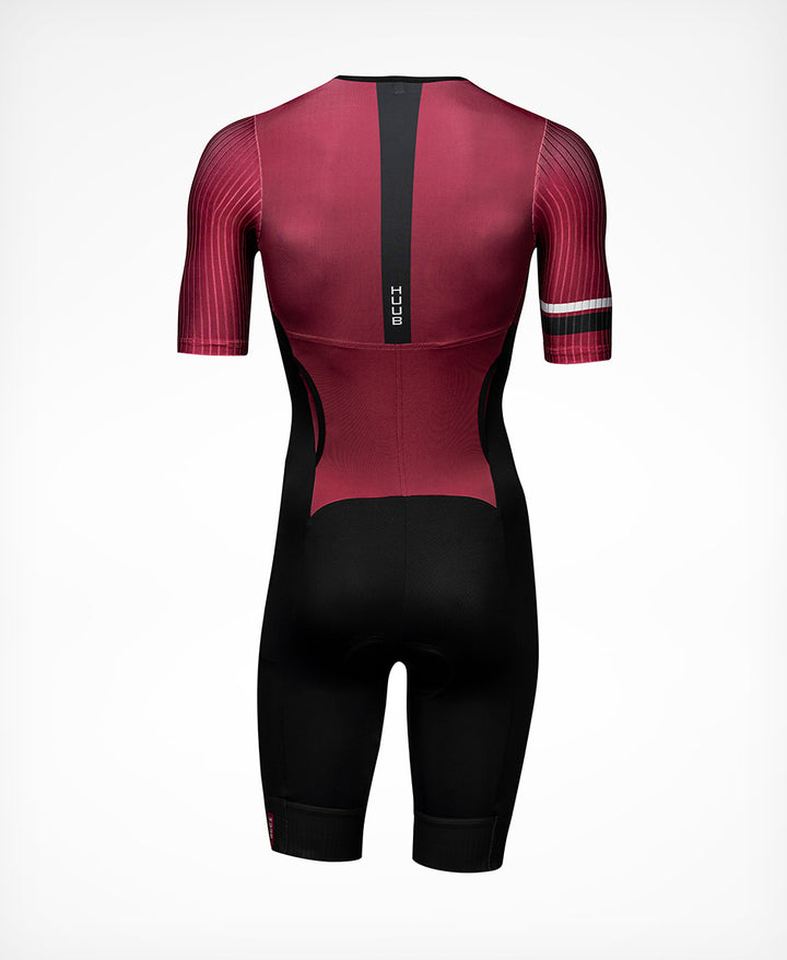 Mittsu Aero Tri Suit - Burgundy/Black