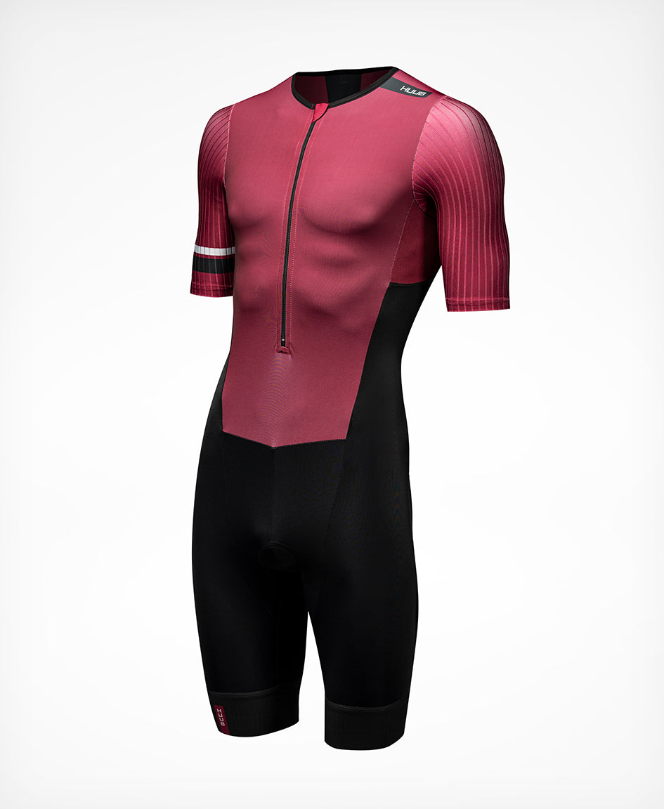 Mittsu Aero Tri Suit - Burgundy/Black