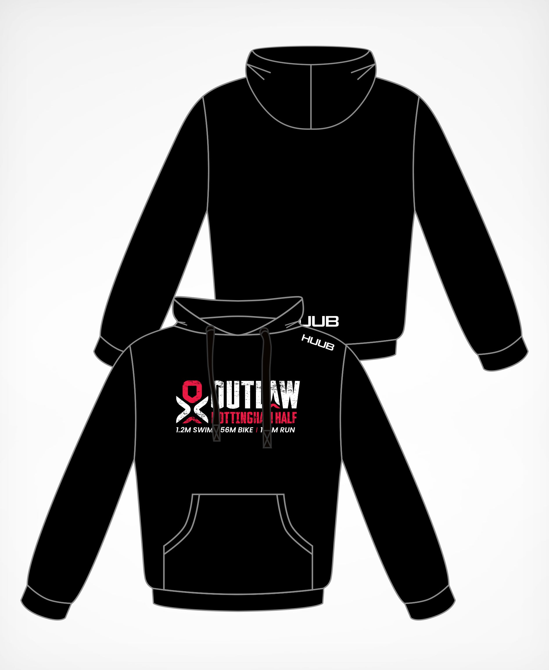Outlaw Notts Half Casual Hoodie