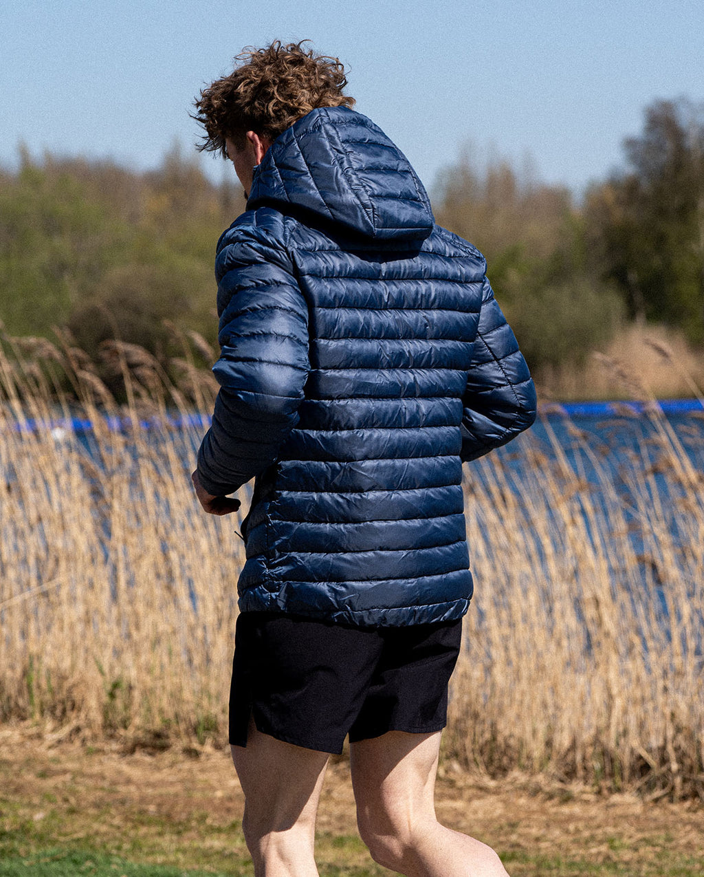 Peak Quilted Jacket Navy - Men's