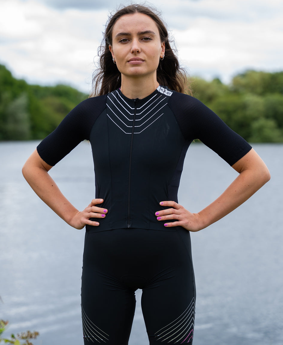Pinnacle Tri Suit Black/Grape - Women's – HUUB Design