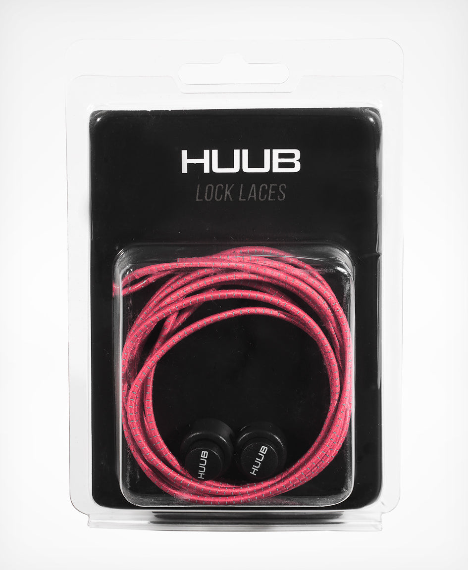 HUUB Elastic Laces with Locks - Coral