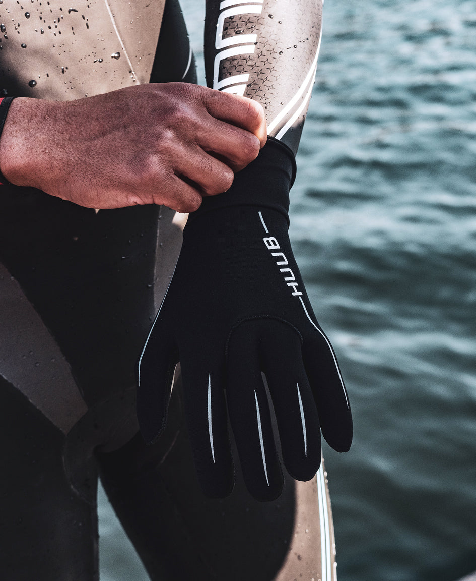 HUUB Neoprene Swim Gloves - Black