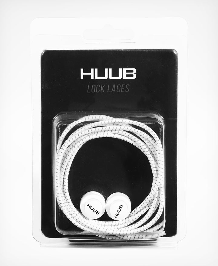 HUUB Elastic Laces with Locks - White