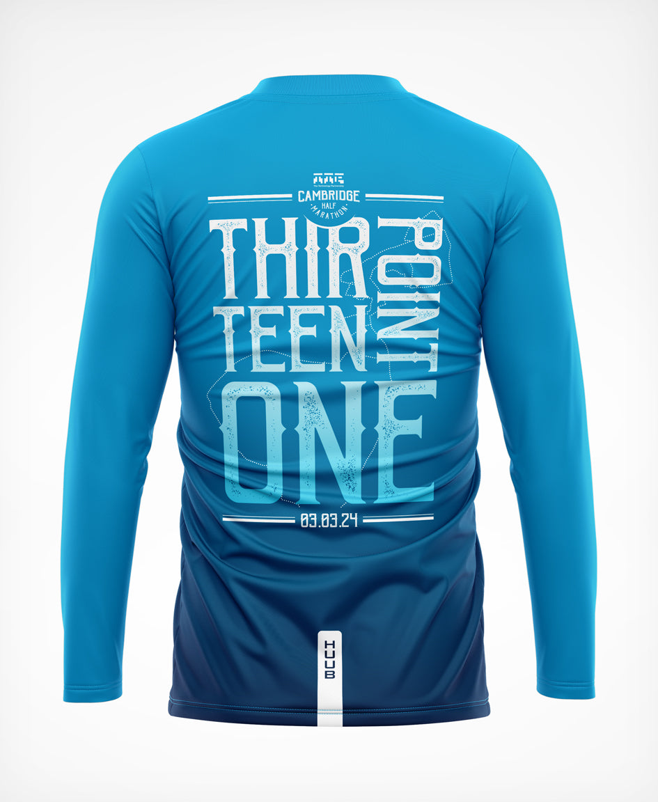 Cambridge Half Technical Long Sleeve Blau Fade