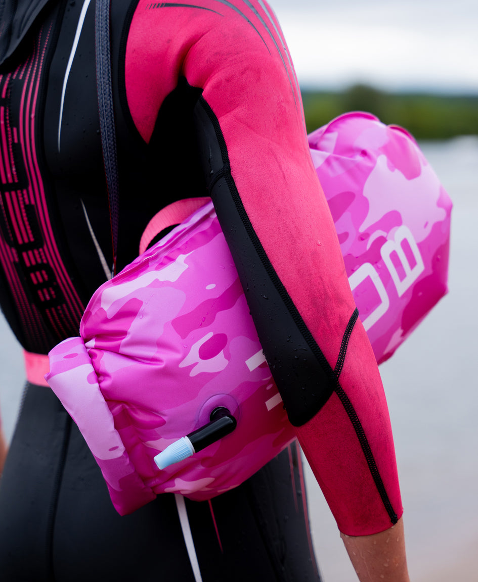 HUUB Sicherheitsschleppschwimmer - Pink Camo