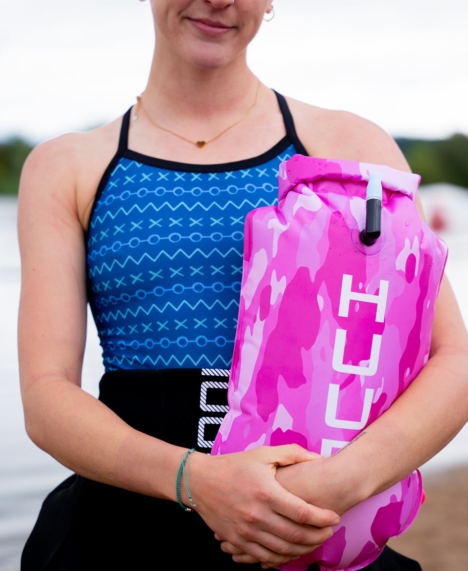 HUUB Sicherheitsschleppschwimmer - Pink Camo