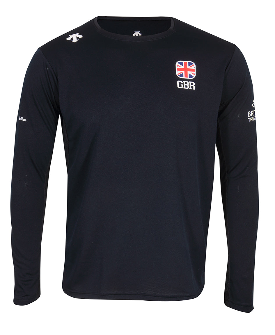 Men's Running L/S Shirt - White/navy