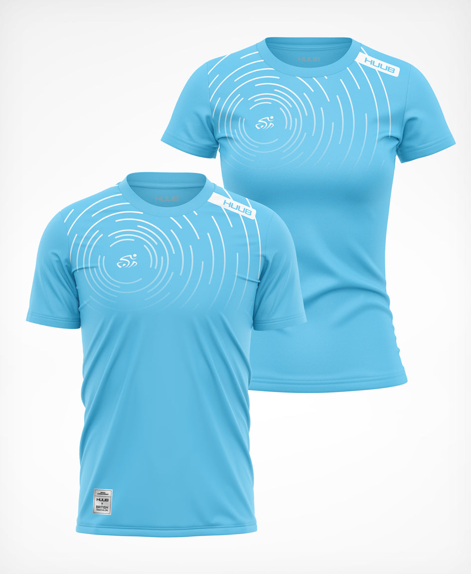 HUUB X British Triathlon Tech T-Shirt - Light Blue