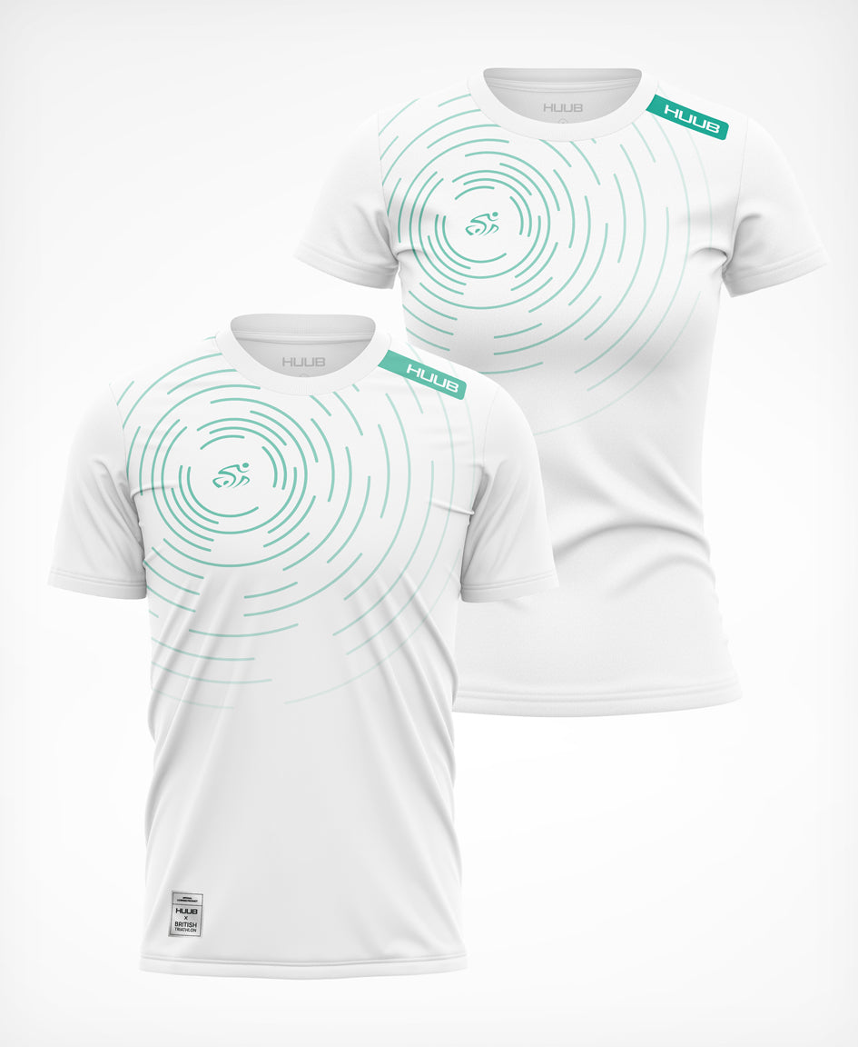 HUUB X British Triathlon Tech T-Shirt - White / Green