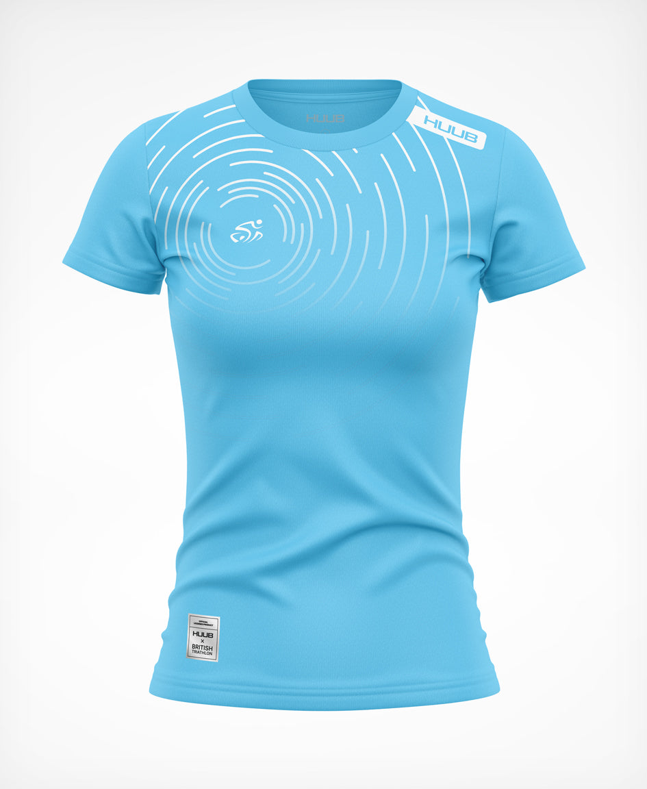 HUUB X British Triathlon Tech T-Shirt - Light Blue