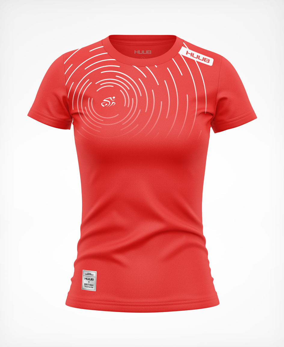 HUUB X British Triathlon Tech T-Shirt - Coral