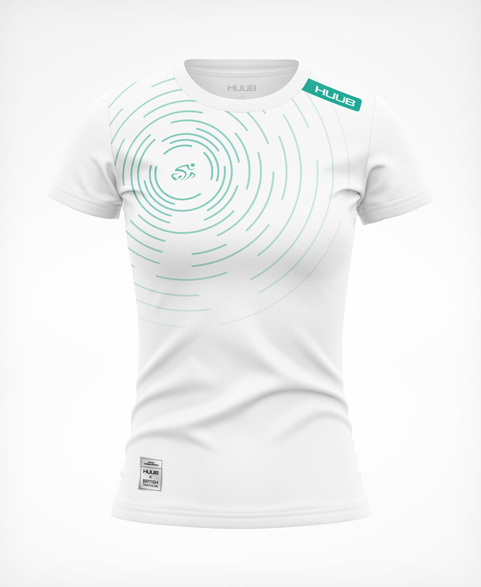 HUUB X British Triathlon Tech T-Shirt - White / Green