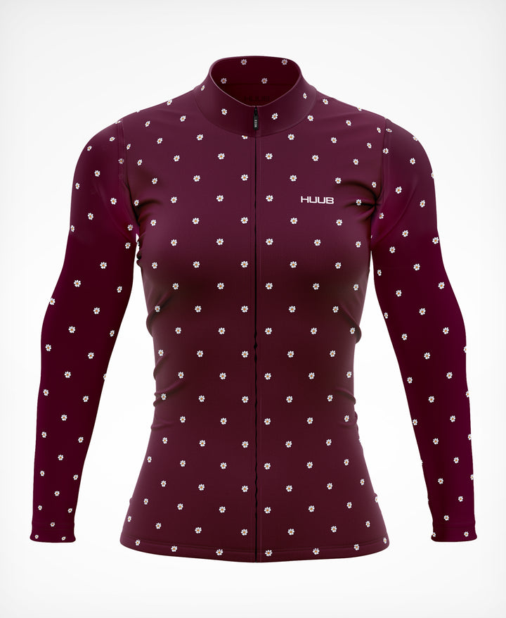 La Fleur Thermal Langarm-Jersey Grape Flowers - Damen