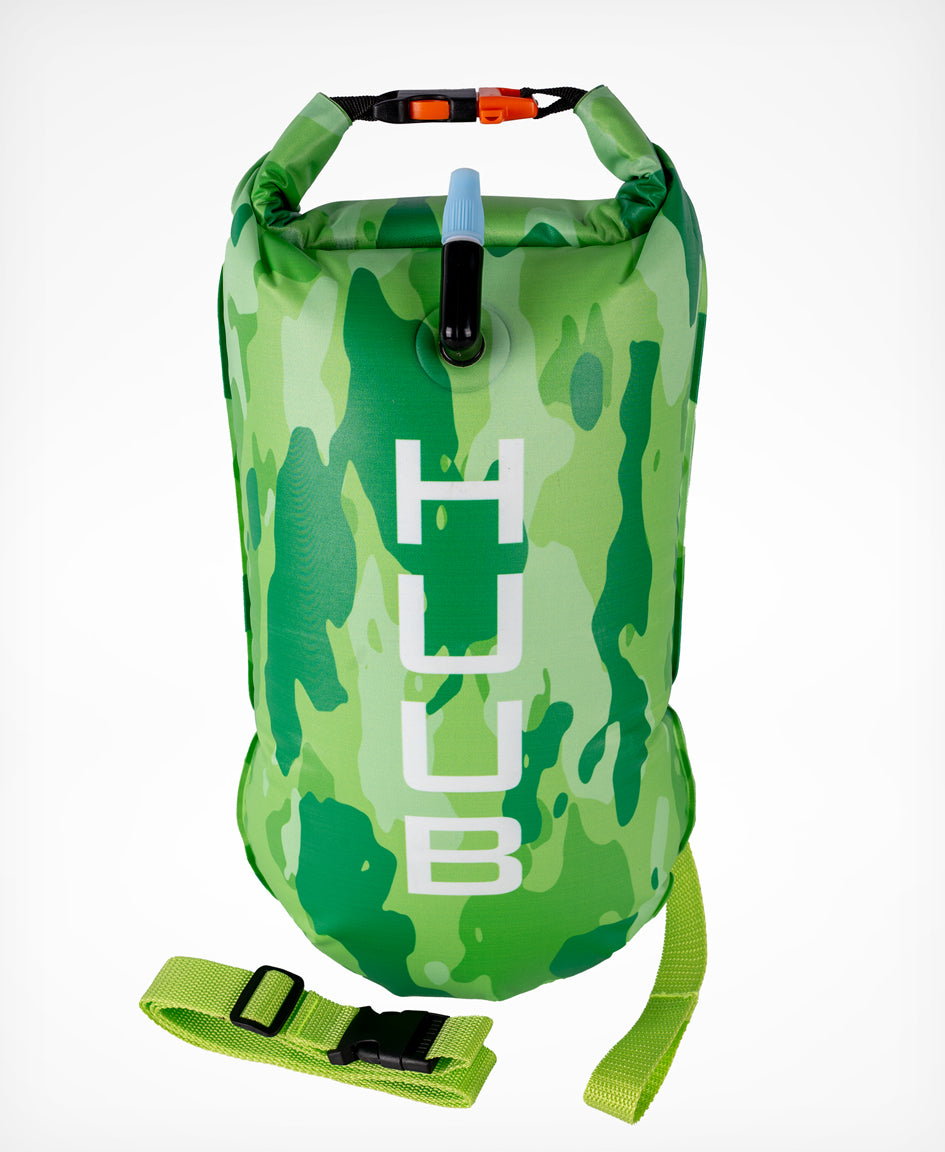 HUUB Sicherheits-Schleppschwimmer - Lime Camo