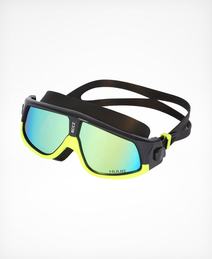 Ryft Open Water Swim Mask Met Schwarz / Gelb - Polarised Gold