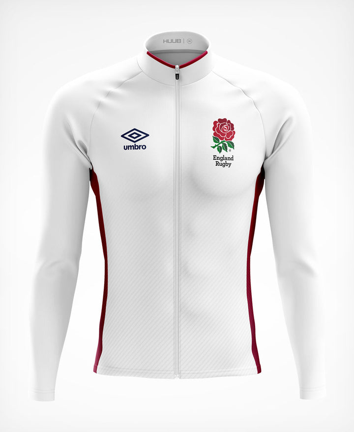 England Rugby Langarmtrikot Weiß/Rot