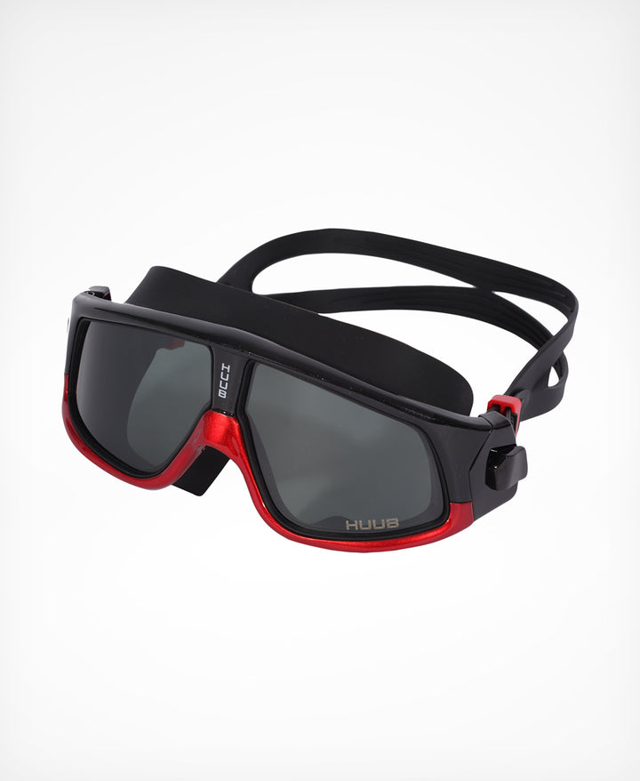 Ryft Open Water Swim Mask Schwarz / Rot - Dark Smoke Lens