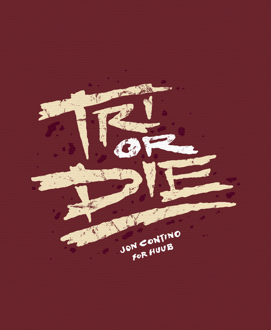 Tri Or Die T-Shirt Maroon